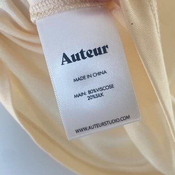 Auteur NWT Draped Crewneck tee cream short sleeve XS - Picture 6 of 6